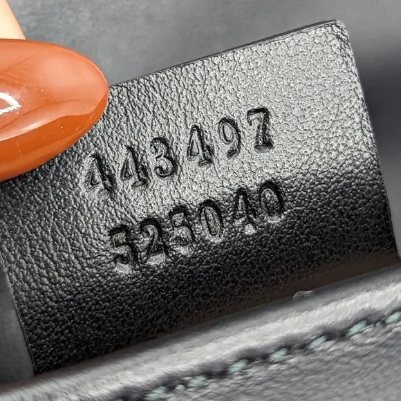 Authentic Gucci Black Leather Marmont Small Flap Shoulder Chain Crossbody Bag - Picture 12 of 13